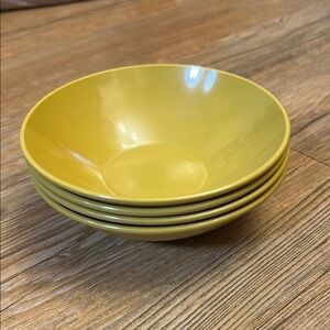 Melmac Vintage Yellow Dining Bowls Set